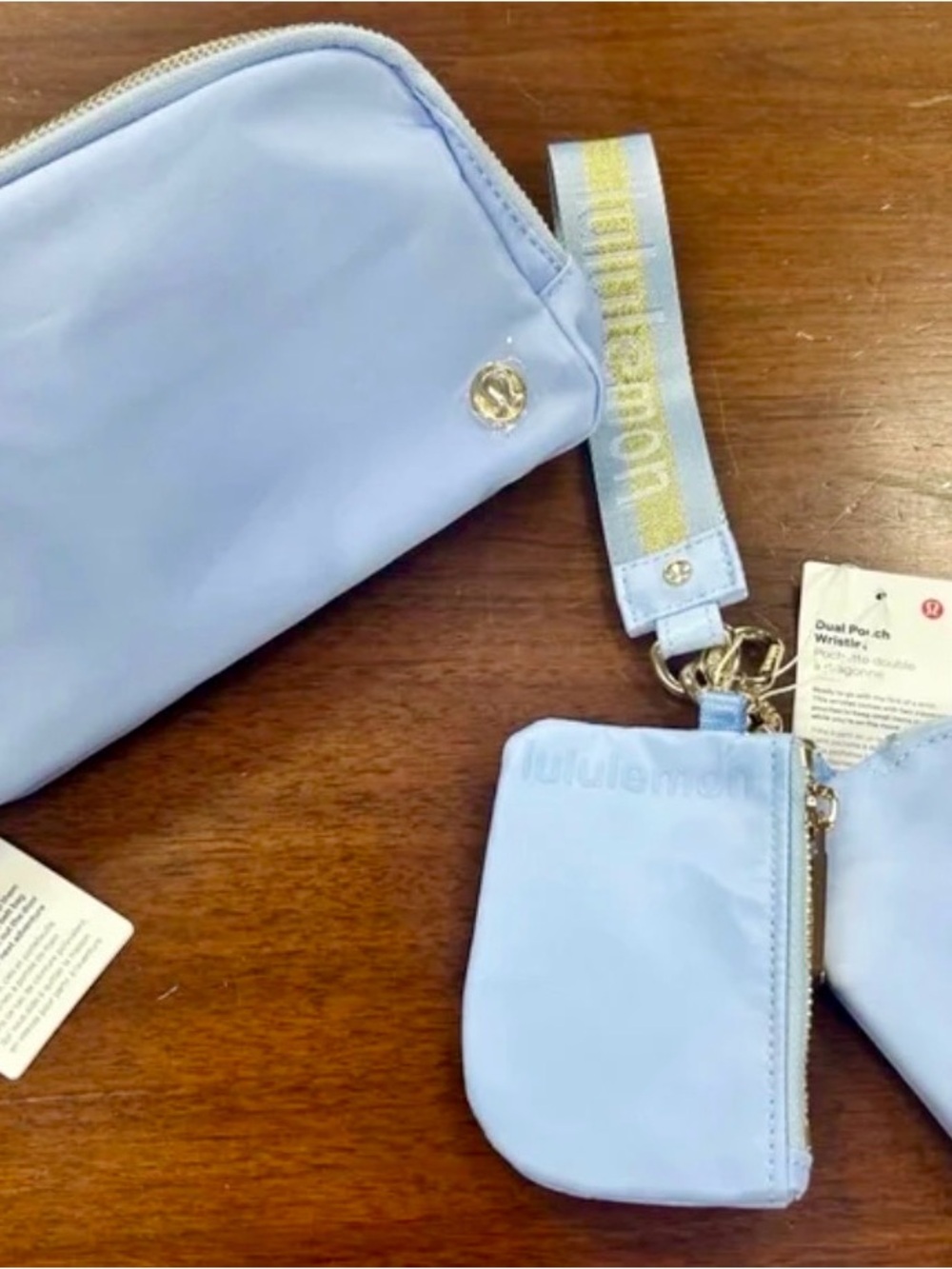 Lululemon Wristlet & Belt Bag Set, Blue, New with Tags